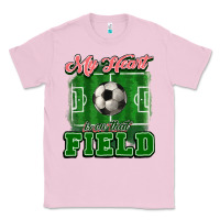 Bubblegum Pink My heart is on that court Soccer Classic Tee - HowdyJamesFarm