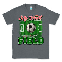 Charcoal Heather My heart is on that court Soccer Classic Tee - HowdyJamesFarm