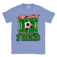 Colony Blue My heart is on that court Soccer Classic Tee - HowdyJamesFarm