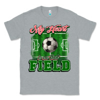 Heather Grey My heart is on that court Soccer Classic Tee - HowdyJamesFarm