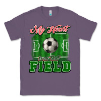 Lavender My heart is on that court Soccer Classic Tee - HowdyJamesFarm