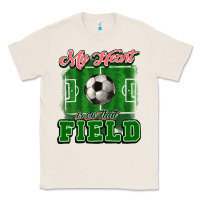 Natural My heart is on that court Soccer Classic Tee - HowdyJamesFarm