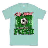 Seafoam My heart is on that court Soccer Classic Tee - HowdyJamesFarm