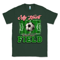 Sports Green My heart is on that court Soccer Classic Tee - HowdyJamesFarm