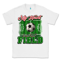 White My heart is on that court Soccer Classic Tee - HowdyJamesFarm
