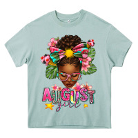 Arona August Girl Afro Woman Summer Heavy Core Tee - texasbilliewilder