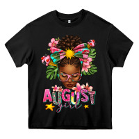 Black August Girl Afro Woman Summer Heavy Core Tee - texasbilliewilder