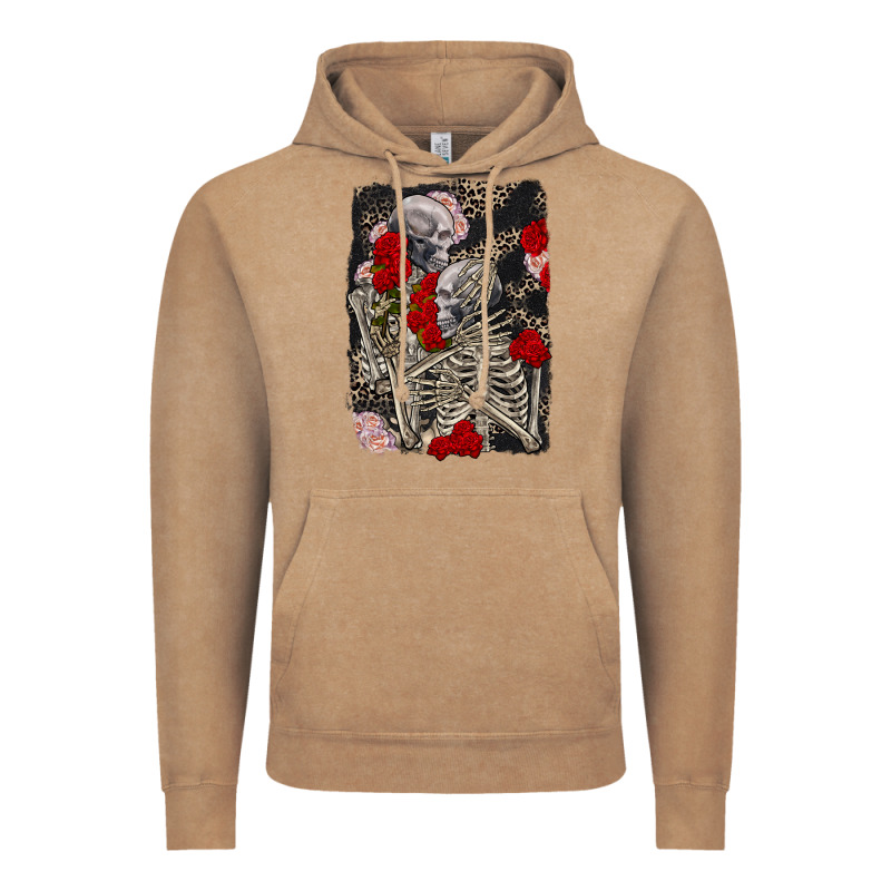 Two Skeletons Hugging Valentine's Day Vintage Hoodie by FaDigitalArtStudio | Teevron