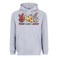Heather Grey peace love easter Heavyweight Hoodie - AdoDesignShop