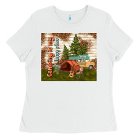 White camping is my happy place Ladies Tee - TumblerDesignByShophia