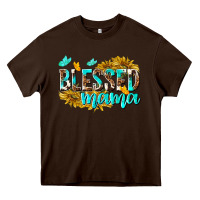 Chocolate Brown Blessed Mama Heavy Core Tee - texasbilliewilder