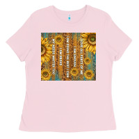 Self Reminders With Sunflowers Ladies Tee | Teevron