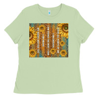 Matcha self reminders with sunflowers Ladies Tee - TumblerDesignByShophia