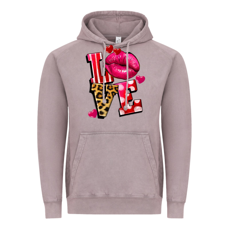 Western Love Lips Vintage Hoodie by FaDigitalArtStudio | Teevron