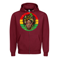 Burgundy black women Zipper Hoodie - BarkalooDesign
