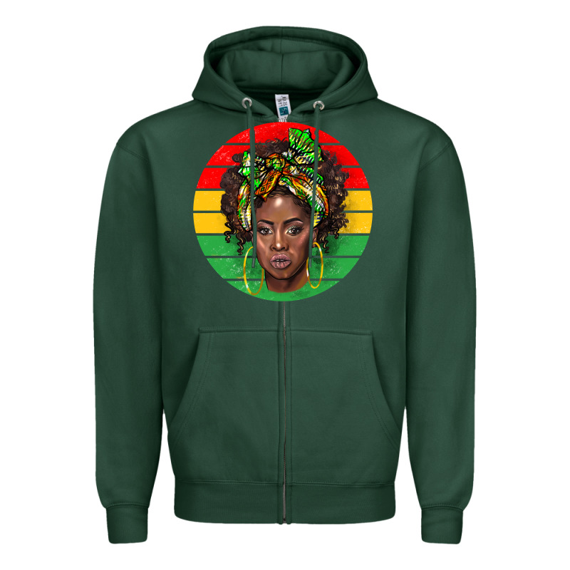 Black Women Zipper Hoodie by BarkalooDesign | Teevron