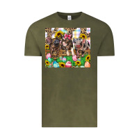 Vintage Olive easter farm animals Happy Easter Day Vintage Tee - CowGirlArtShop