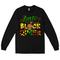 Black Little black queen Long Sleeve Tee - FaDigitalArtStudio