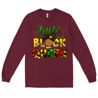 Burgundy Little black queen Long Sleeve Tee - FaDigitalArtStudio