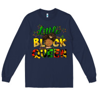 Navy Little black queen Long Sleeve Tee - FaDigitalArtStudio