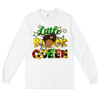 White Little black queen Long Sleeve Tee - FaDigitalArtStudio
