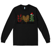 Black peace love christmas Long Sleeve Tee - RanaPortraitStore