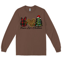 Chestnut peace love christmas Long Sleeve Tee - RanaPortraitStore