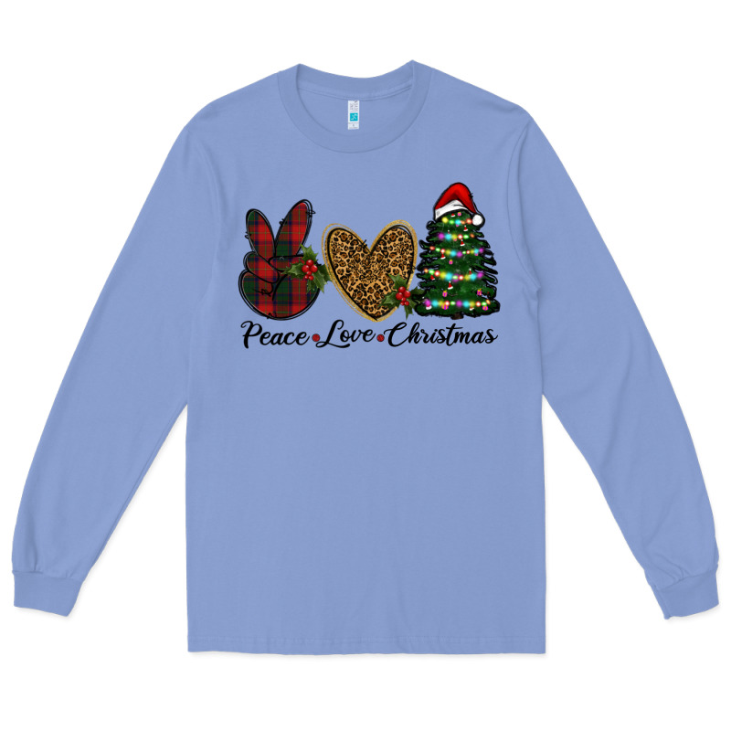 Peace Love Christmas Long Sleeve Tee by RanaPortraitStore | Teevron