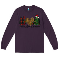 Plum peace love christmas Long Sleeve Tee - RanaPortraitStore