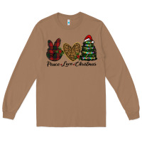 Toasted Coconut peace love christmas Long Sleeve Tee - RanaPortraitStore