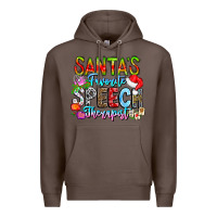 Coffee festive speech therapist tribute Premium Hoodie - CowhideDigitalArt