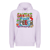 Lilac festive speech therapist tribute Premium Hoodie - CowhideDigitalArt