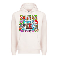 Pale Pink festive speech therapist tribute Premium Hoodie - CowhideDigitalArt