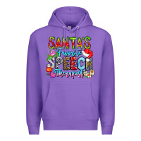 Purple festive speech therapist tribute Premium Hoodie - CowhideDigitalArt