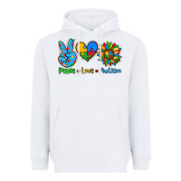 Peace Love Autism Heavyweight Hoodie | Teevron