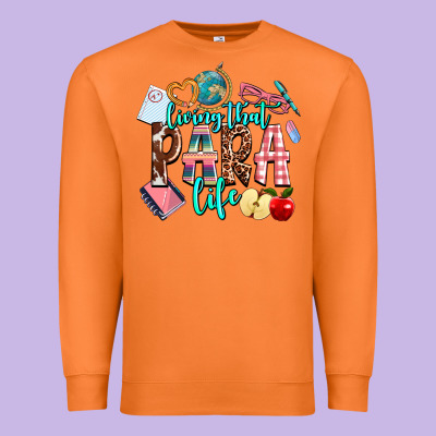Living That  Para  Life Premium Sweatshirt Designed By Adodesignshop