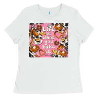 White life is what you bake it with cowhide Ladies Tee - TumblerDesignByShophia