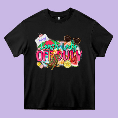 Lunch Lady Off Duty Heavy Core Tee Designed By Nancycooperartshop