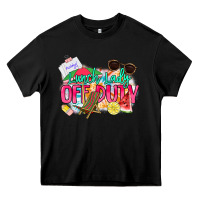 Black Lunch lady off duty Heavy Core Tee - NancyCooperArtShop