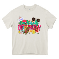 Cream Lunch lady off duty Heavy Core Tee - NancyCooperArtShop