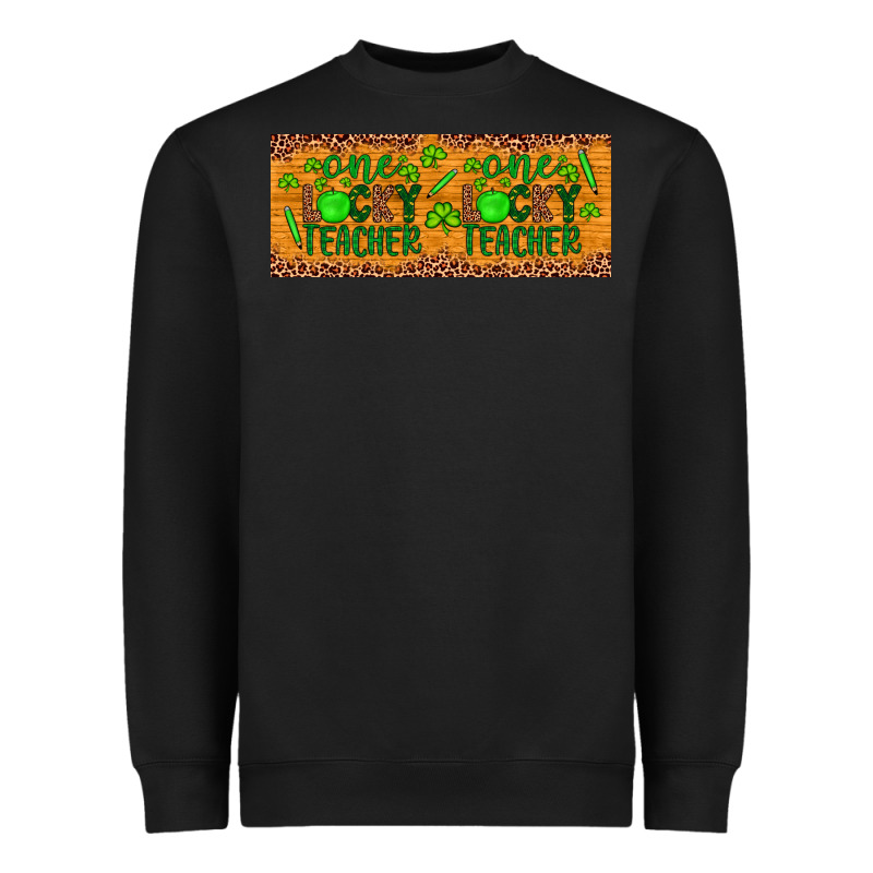 Western St. Patrick's Day One Lucky Teacher Heavyweight Sweatshirt by Artiststas | Teevron