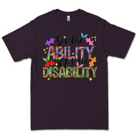 Plum see the ability not the disability nca Premium Tee - NancyCooperArtShop