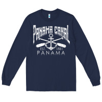 Navy panama canal   central america pacific ocean traveling beach t shirt Long Sleeve Tee - maiPhamDesign