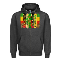 Charcoal Heather juneteenth brushstrokes Zipper Hoodie - BarkalooDesign