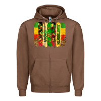 Chestnut juneteenth brushstrokes Zipper Hoodie - BarkalooDesign