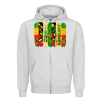 Dove Grey juneteenth brushstrokes Zipper Hoodie - BarkalooDesign