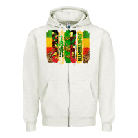 Juneteenth Brushstrokes Zipper Hoodie | Teevron