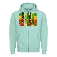 Seafoam juneteenth brushstrokes Zipper Hoodie - BarkalooDesign