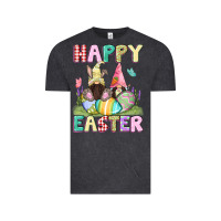 Vintage Black Happy Easter gnomies Easter Day Vintage Tee - CowGirlArtShop