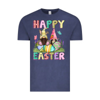 Vintage Denim Happy Easter gnomies Easter Day Vintage Tee - CowGirlArtShop